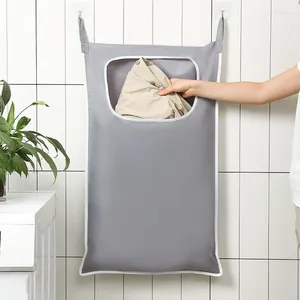 Laundry Bags Over-the-Door Hanging Basket Wall-mounted Dirty Clothes Storage Organizer For Bathroom Toy