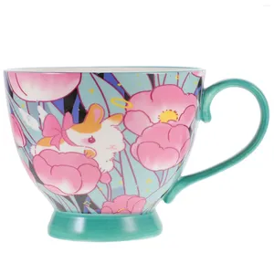 Mugs Flower Coffee Cup Ceramic Milk Cups Novely Tea Fun Water Drinking Glasses