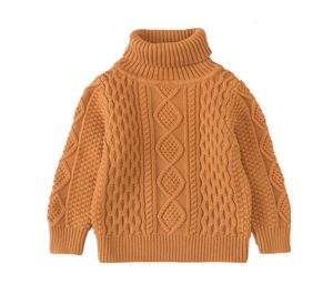 Nowe jesień zimowe dzieci bawełniane dzianiny swetry dla dziewczynki Sweter dla dzieci ubrania maluchowe turtleck pullover tops6282107
