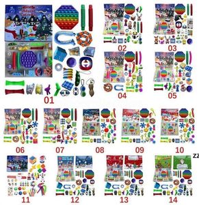 Nuovo!Toys Christmas Party Blind Box Bash Baby Set regale per 24 giorni Calendario Avvento Kindering Music Boxes Countdown 2021 Dhl Tiktok1140018 per bambini