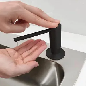 Flytande tvåldispenser svart dispensers mässing pumphuvud med 500 ml PE -flaska bygg in för kökstillbehör