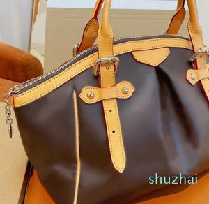 2024 Designer Shouder Crossbody Bags Fashion Leather Messenger Dumplings Handbag Classic Vintage Brown Flower Totes