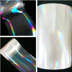 Bottles 8cmx120m Wholesale Holographic Foil Transfer Rolls Laser Nails Sticker Hot Stamping Film Diy Nail Art Material Manicure Decals