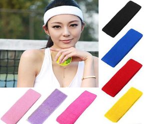 1pc Frauen/Männer Handtuch Stoff Schweißband Yoga Stirnband Sport Fitnessstudio Running Stretch Hair Head Band Radfahren Breitkopf verhindern SW JQPU4166613