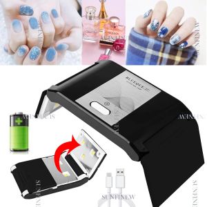 Secadores mini lâmpada recarregável dobrável para secar unhas 36w LED LED LED LED para manicure Gel Machine Machine Machine Salon Equipamento