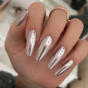 Polska 12 färger spegel nagellack Quickdrying Rose Gold Silver Metallic ofarlig varaktig inte skalbar nagelkonstdekorationer 18 ml