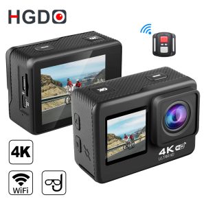 カメラHGDOカメラ4K 30FPS 20MP 2.0インチLCD EISスクリーンWIFI防水リモートコントロール4XズームヘルメットGO 9 Pro Sport Video Recorder