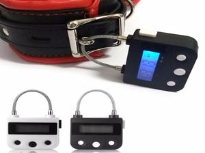 Time Lock Fetish s Mouth Gag Electronic Timer Bdsm Bondage Restraints Couples Toys Adult Game Bondage Lock Y181007025380302