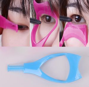Eyelash Tools 3 i 1 Makeup Mascara Shield Guide Guard Curler Eyelash Curling Comb Lashes Cosmetics Curve Applicator Comb4151255