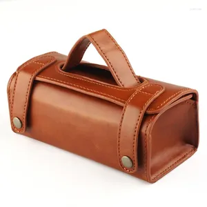 Storage Boxes PU Private Level Travel Wash Bag Dopp Kit Men's Shaving Leather Toiletry Bags