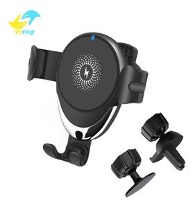 vitog qi car samsung s10 s9 15w car mount fast wireless charging car phone holder5155008用