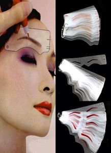 2Pack AB Style Mikroblading Permanent Makeup Makeup Makeup Szablon Brwi Stencils Cards6547074