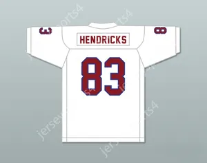 Custom Ted Hendricks 83 Hialeah Senior High School Recionbreds White Football Jersey 2 Top Sched S-6xl