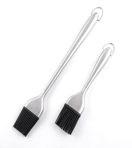 Molho de silicone para churrasco Molho de silicone Bunche a aço inoxidável Manunhas Push -pincel Ferramentas de churrasco para cozinhar marinando jk2007xb9462532