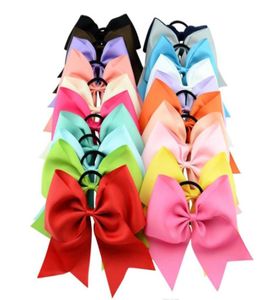 Big Bowknot Solid Girls cheerleader Houchini Grosgrain Ribbon Cheer Bow Elastic Band Cotail Pony Cotail Capone per Girl 5982022696