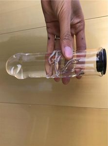 Dildo Hollow Glass Dodaj lodową wodę Pyrex Anal Butt Butt Plug Fake penis odbyt masaż różdżka dla dorosłych zabawki seksualne dla par gej kobiety3669080