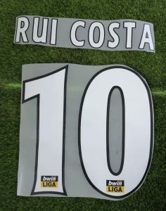 アクセサリーカスタムネームセット＃10 Rui Costa印刷カスタムDIY名鉄の鉄の鉄サッカーバッジパッチ