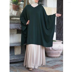 Etniska kläder en bit bönklänning muslimska kvinnor plagg kläder islamiska toppar abayas khimar arabisk mantel klänning ramadan eid abaya kaftan