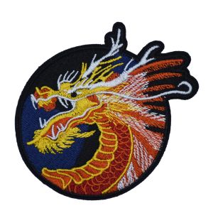 Tillbehör Devil Dragon Custom Brodery Patches Personlig designlogotyp på PVC Chenille Badges Militära klistermärken för kläder BL