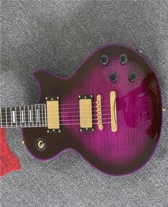 electric guitar tiger pattern maple transparent purple body rosewood fingerboard electric guitars guitarra guitar2793133