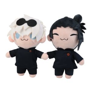 22cm GojoとGeto Plush Toysアニメのフィギュアぬいぐるみぬいぐるみ人形枕の家の装飾キッズバースデーギフトボーイズ240325