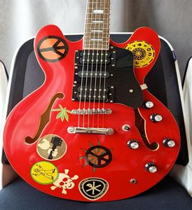 Rare Custom Shop TPP Alvin Lee Guitar Pro Tribut Semi Hollow Body Electric Guitars Block inlay Neck HSH Pickup9096514