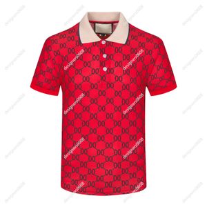 2024SS Tasarımcı Stripe Polo Gömlek Tişörtler Yılan Polos Bee Çiçek Nakamı Erkekler Yüksek Sokak Moda At Tee Us Boyut XS-XL Top.1