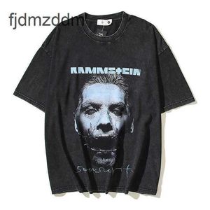 Herrendesigner Kurzärmele Vtg Tee Rock Deutsche Panzer Zombie Metal Band gewaschene alte Herren und Damen Ärmel-T-Shirts