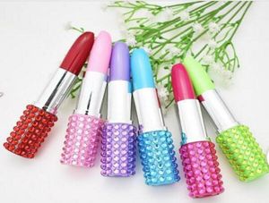 Student Cute Creative Lipstick Plastic Novelty Ballpoint Pen Kawaii Roller Ball Penns For Kids Writing Gift Korean Stationery 20pcs4632956