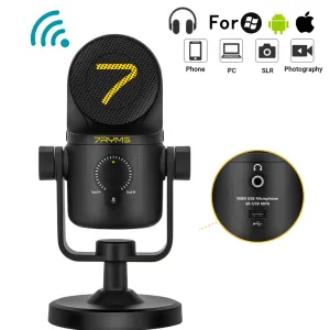 Microphones 7RYMS SRUSB Mini USB Microphone for Streaming Gaming professional microphone for PC Studio Mic for Recording Podcast vs Fifine