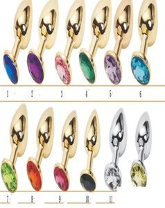 Health Beauty Items Gold Metal Mini Anal Toys Butt Plug Booty Beads Stainless Steel Crystal Jewelry Small Silicone7316194