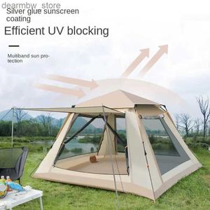 Палатки и укрытия Swolf Outdoor Автоматическая палатка 5 ~ 8 человек пляж Quick Open Open Compling Double Rain -Resept Camping укрыты с одной спальней L48