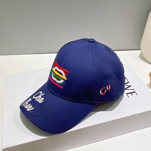 Deluxe Designer Colourful Striped Baseball Cap Fashion Sports Lightweight Men's Duck Tongue Cap Women's Unisex Embroidered Ball Cap Inlaid Sequins High Quality