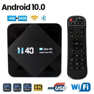 Kutu Akıllı TV Kutusu Android 10 4G 64GB 32GB 4K H.265 Medya Oyuncu 3D Android TV Kutusu WiFi Akıllı TV Seti Üst Kutu Bluetooth 4.0