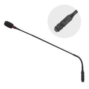 Microfones gooseneck mikrofon 59 cm 4 hål aluminiumlegering brusreducering flexibel kondensor mic för möten videokonferenser