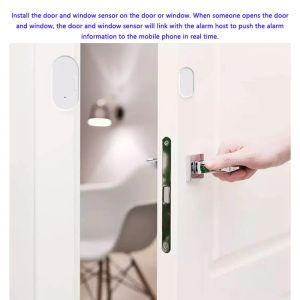 検出器Zigbee Tuya Wireless Detector Door Door Window Magnetic Sensor Antitheftホーム/ホテル/ショップ/学校のリモートコントロール