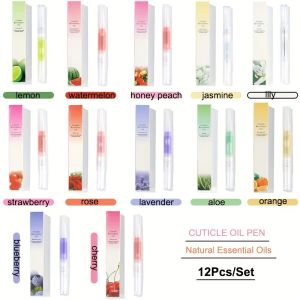 Zabiegi 12PC/zestaw naskórka paznokci długopis olejowy do manicure 5 ml Nutritowe skóry do paznokci opieka nad rewitalizatorem