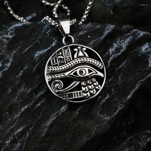 Colares pendentes de estilo europeu e americano Luo River Tears Horus Retro punk personalizado colar de aço inoxidável masculino