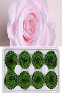 Yo cho 8pcs erhaltene ewige Rosenköpfe in Schachtel Hochqualität trocken natürliche frische Blumen für immer Rose Newyar Valentine039s Geschenk3839145