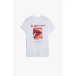 Zadig Voltaire New Nischen Tee Designer Pullover Womans T -Shirt Vintage Print Wings Heiße Diamantwaschwasser Farbe Baumwolle vielseitige Frauen Tee 522