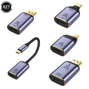 Adapter Type C/dp+/mdp+ to Hdmicompatible 2.1 Adapter Plug Hdmicompatible 2.1 to Usbc Projection Mini 8k 60hz Usb C Male to Female