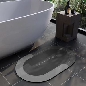 Bath Mats Mat Rubber Bathroom Rug Non-slip Entrance Doormat Nappa Skin Floor Toilet Carpet Kitchen Area Rugs