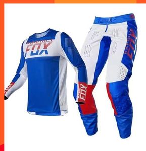 Ny 2021 snabbt Fox 180360 Enduro Motocross Gear Set Mx Jersey Pants Motorcykelkläder Mtb Car Racing Suit Off Road Combo7830345