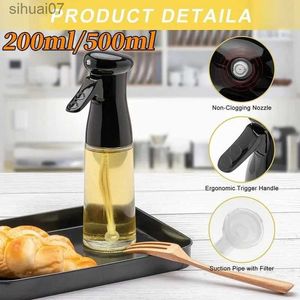 Other Kitchen Dining Bar 200/500ml oil spray bottle household kitchen oil dispenser fitness weight loss camping barbecue vinegar soy sauce spray yq2400408