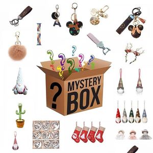 Party Favor Mystery Box Christmal Decorations KeyChain Doll Lucky Boxar minst 5st325v Drop Delivery Home Garden Festive Supplies Dhytu