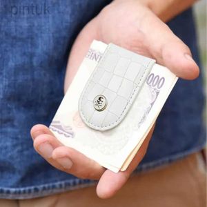 Clip di denaro Korean PU in pelle Crocodile Pattern mini moneta magnetica moneta clip golf short uomo magic money tash cotors inseguita 240408