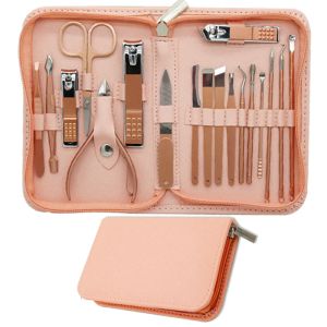 KITS 9/18 pezzi/set manicure set taglia unghie kit pedicure kit in acciaio inossidabile kit di toelettatura professionale strumenti per la cura delle unghie