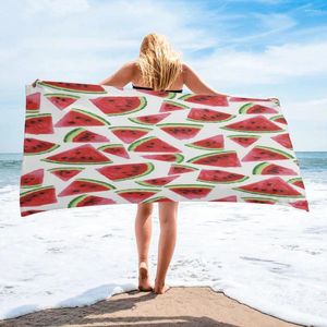 Handtuch Wassermelondruck Sommer Süßes Cartoon 31x51inch Strand Schnell trockene Sandkontrolle Absorption Fitness Schwimmwellnummer Yoga