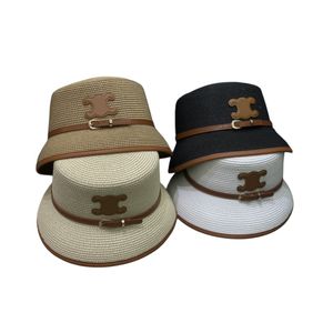 Designerka kamizelka kobiety szerokie grzbiet słomiane czapki casquette tęczowa patchworka kolorowy trawę pleciona czapki wakacyjna czapka plażowa mężczyzn lato lato