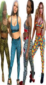 Women Swimsuit 2 Piece Set Design Sports Bra Vest Pants Leggings Swimwear Camouflage Leopard Shark Tracksuit Sweat Suit D4012643093
